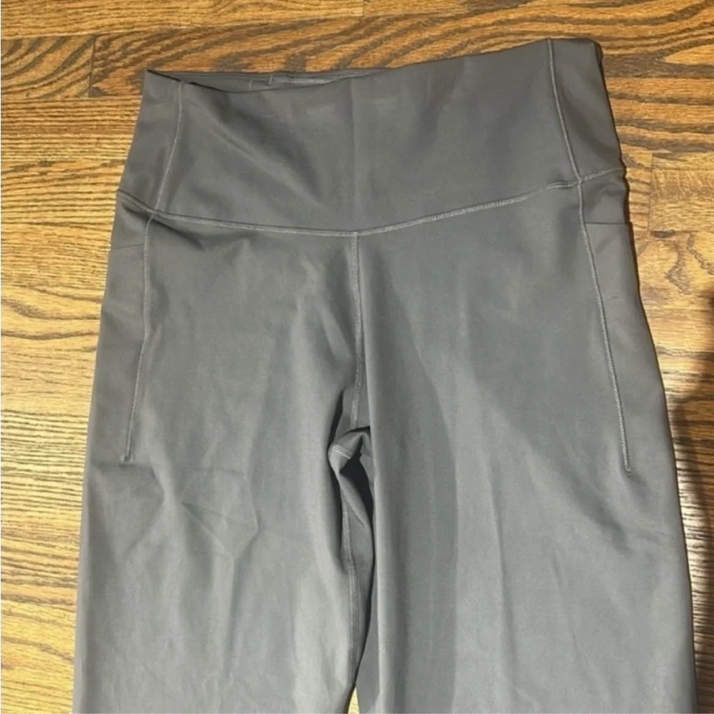 Gray High-Waisted Straight Leg Pants - Picture 2 of 4